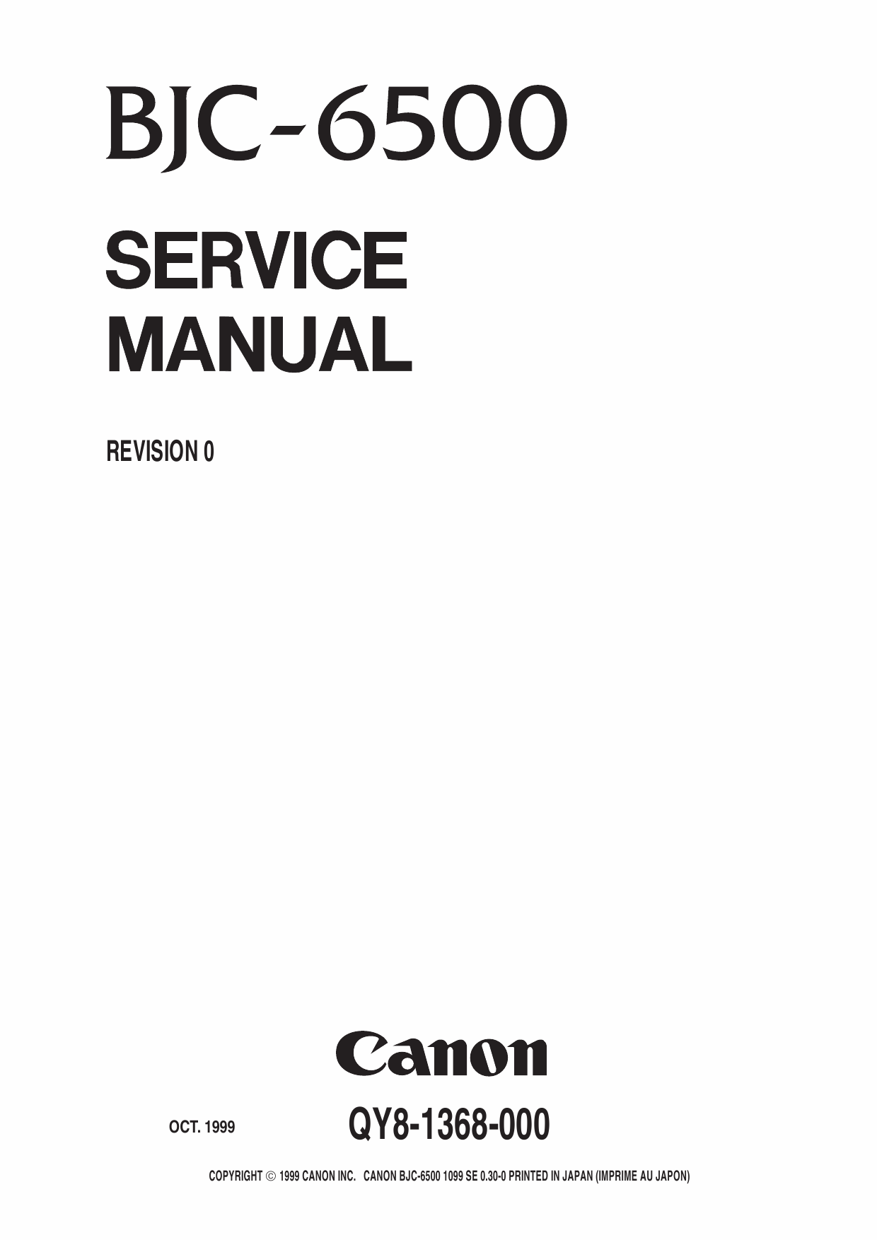 Canon BubbleJet BJC-6500 Service Manual-1
